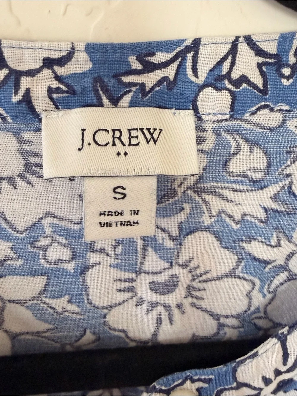 J.Crew Linen Blend Floral Button-Up Top Size S